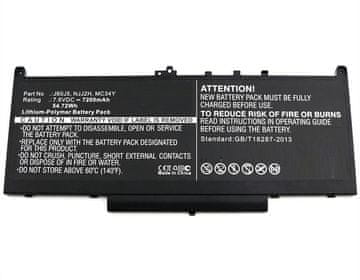 CoreParts Baterija za laptop za Dell 53.28Wh Li-Pol 7.4V 7200mAh crna