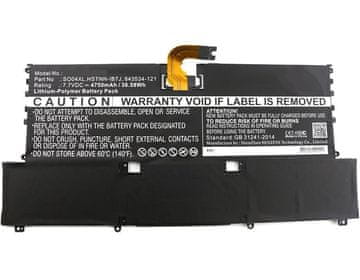 CoreParts Baterija za laptop HP 36.58Wh Li-Pol 7.7V 4750mAh crna