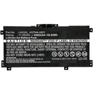 CoreParts Baterija za laptop HP 50.82Wh Li-ion 11.55V 4400mAh crna