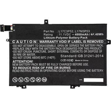 CoreParts Baterija za laptop Lenovo 44.00Wh Li-ion 11.1V 4000mAh crna