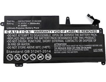 CoreParts Baterija za prijenosnik Lenovo 41.04Wh Li-Pol 11.4V 3600mAh crna