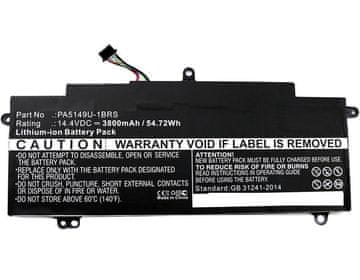 CoreParts Baterija za laptop za Toshiba 55.00Wh Li-ion 14.4V 3800mAh crna