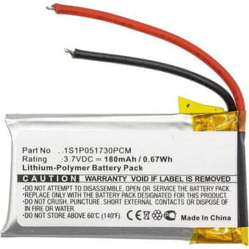 CoreParts Baterija 0.67Wh Li-Pol 3.7V 180mAh crna za bežične slušalice