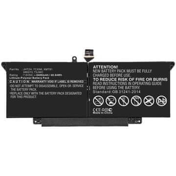 CoreParts Baterija za laptop za Dell 49.28Wh Li-Pol 7.7V 6400mAh Crna