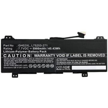 CoreParts Baterija za laptop HP 45.43Wh Li-Pol 7.7V 5900mAh crna