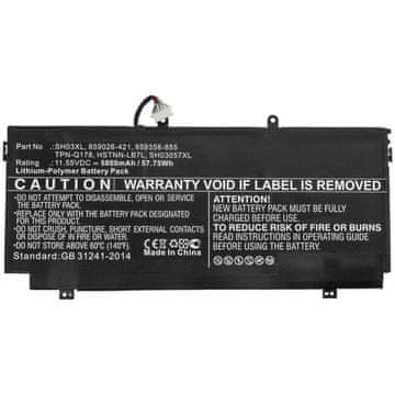 CoreParts Baterija za laptop za HP 56.60Wh Li-Pol 11.55V 4900mAh crna