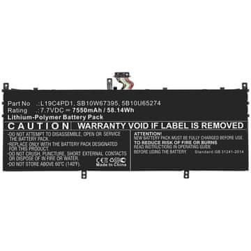 CoreParts Baterija za laptop Lenovo 49.28Wh Li-Pol 7.7V 6400mAh crna