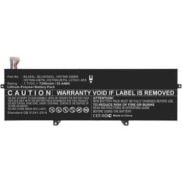 CoreParts Baterija za laptop za HP 52.36Wh 4Cell Li-ion 7.7V 6800mAh, crna