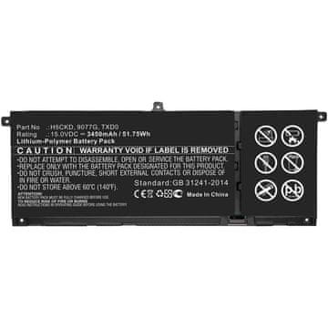 CoreParts Baterija za laptop Dell 51.75Wh Li-Polymer 15V 3450mAh