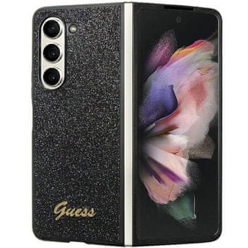 Guess Maska za Samsung Galaxy Z Fold5 s glitter skriptama, crna