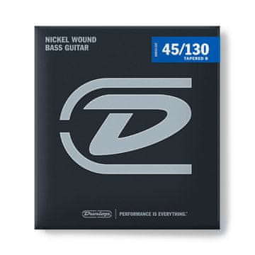 Dunlop bas gitara s 5 žica, niklovana, 45-130 mm, DBN45130T, konusna
