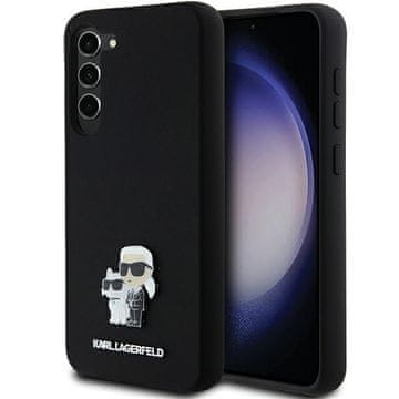 Karl Lagerfeld Karl Lagerfeld Futrola Silicone Karl&Choupette Metal Pin za Samsung Galaxy S23+, crna