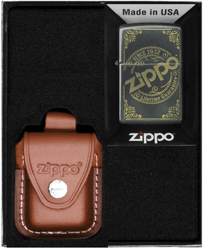ZIPPO upaljač IRIDESCENT LOGO LASERSKI GRAVIRANI poklon set br. 4