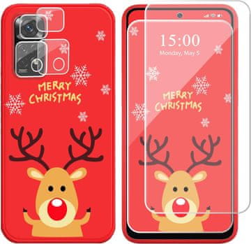FUTROLA ZA xiaomi redmi 9A/9AT Sretan Božić Snjegović + 2x staklo