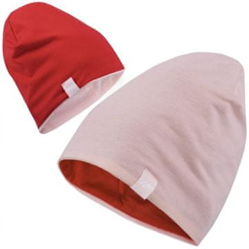Nikcorp Dječja kapa za djevojčice, dvostrana i topla, za jesen i proljeće, rastezljiva i udobna, crveno-ružičasta, 54-56 cm