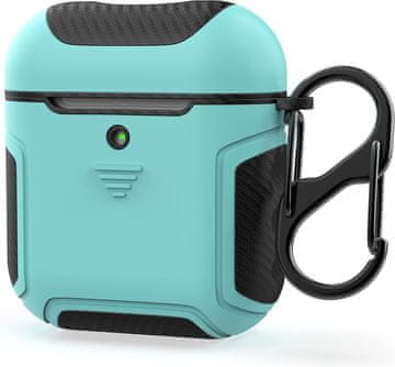 Tvrda silikonska futrola za AirPods 1/2 mint crne boje