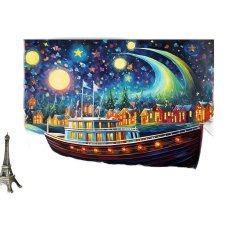 Nikcorp Set za slikanje po brojevima Zvjezdano nebo, kreativni hobi za odrasle i djecu, s akrilnim bojama i 3 kista, 16x20 cm