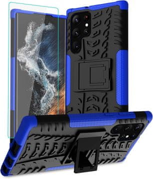 Staklena futrola za ekran za Samsung Galaxy S22 Ultra plava