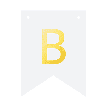 DIY banner 16x12 cm - slovo B
