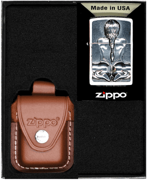 ZIPPO upaljač KNEELING GIRL EMBLEM poklon set br. 4