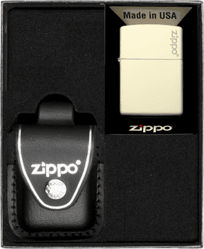 Zippo set zapalnica White Matte Logo poklon br. 3