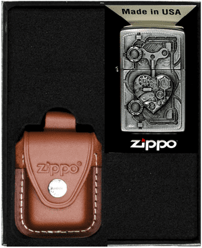 ZIPPO upaljač STEAMPUNKT SRCE poklon set br. 4