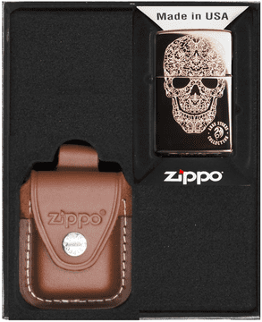 ZIPPO upaljač ANNE STOKES SKULL poklon set br. 4