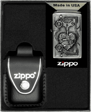 ZIPPO upaljač STEAMPUNKT HEART poklon set br. 3