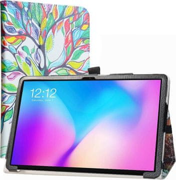 Futrola za tablet za Teclast T30 bijele boje s elastičnom trakom, zatvara se preklopom.