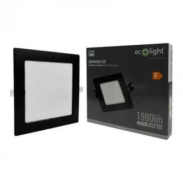 LED downlight kvadratni 18W 4000K crni DL-1