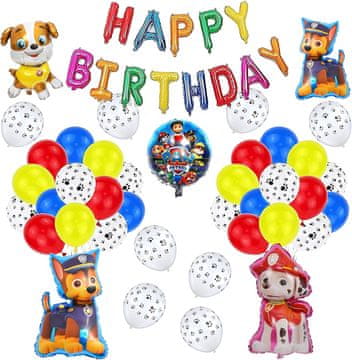 PAW Patrol girlanda baloni ukras za rođendan Marshall Chase set od 46 komada.