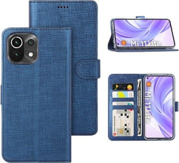 Preklopna futrola za Xiaomi MI lite 4G/5G 6,55" od plavog teksturiranog materijala
