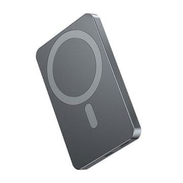 Awei Power Bank za MagSafe 5000mAh siva