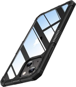 Prozirna čvrsta maskica ZA iPhone 14 Plus 6.7' s crnim okvirom