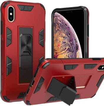 Futrola za Apple iPhone XS MAX 6.46" crvena ojačana sa postoljem A1921