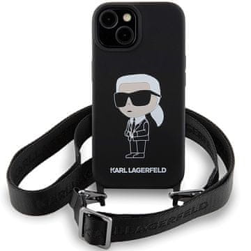 Karl Lagerfeld Karl Lagerfeld Futrola Za Iphone 15 14 13 S Crossbody Silikonskim Ikonik Remenom