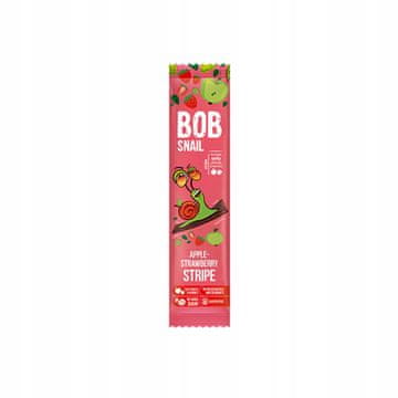 Bob Snail Stripes voćni zalogaj od jabuke i jagode 14 g