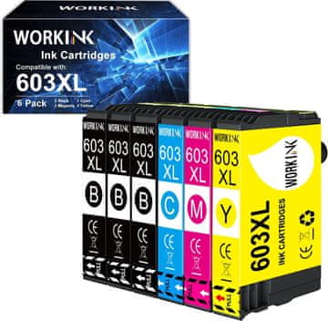 6x tinta ZA Epson 603XL XP-2100 XP-2105 XP-2150 WF-2810 WF-2822 WF-2820