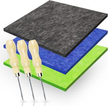 3x filcane igle 25x20cm set za filcanje DIY rukotvorine ZA djecu