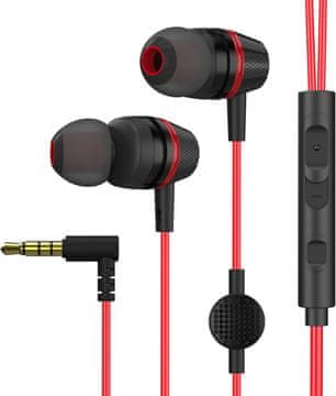 Ankbit E100Pro žičane slušalice s mikrofonom, crvene boje, otporne na šum
