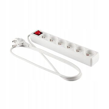 Produžni kabel sa 6 utičnica, 1,5 m +0 s prekidačem