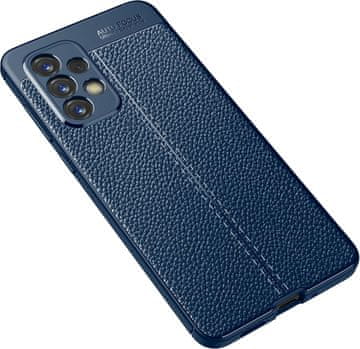 Silikonska futrola za Samsung Galaxy A73 5G, tamnoplava, od eko kože