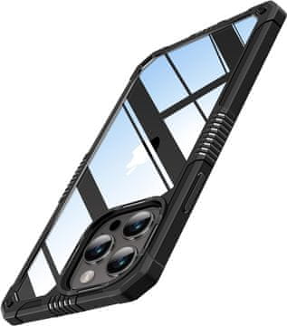 Futrola za iPhone 14 PRO MAX 6.7', prozirna stražnja strana, crni okvir