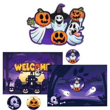 12x pozivnica za Halloween zabavu, omotnica, razglednica, naljepnice, njemački