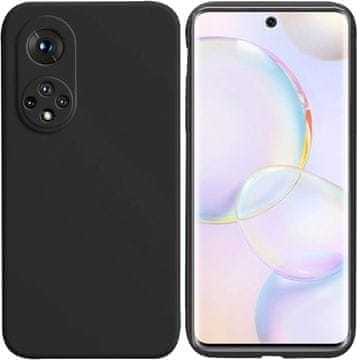 Silikonska futrola za Huawei Honor 50, crna, čvrsta, stražnja.