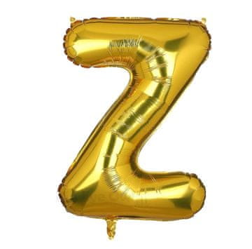Veliki folija balon ZA godišnjicu rođendana slovo Z zlatni 40CM