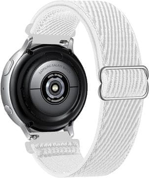 Remen za sat, bijelo-sivi najlon, univerzalni, za Samsung i Huawei, 22 mm