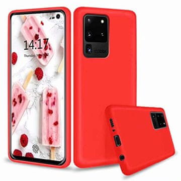 Silikonska maskica za Samsung Galaxy S20 Ultra crvena + 1x zaštitna folija