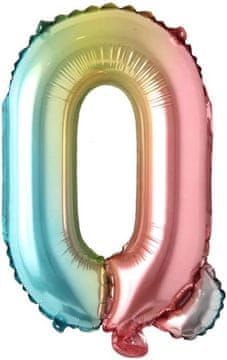 Veliki folijski balon broj 0 za rođendan 40 cm, višebojni