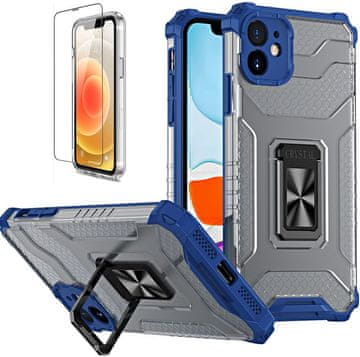 Set futrola za Apple iPhone 11 6.1' plava oklopna + 1x kaljeno staklo